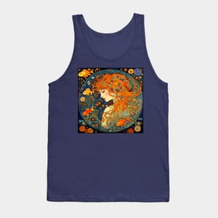 Art Nouveau Beautiful Woman Of The Waters Tank Top